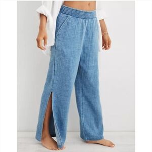 Aerie Wide Leg Comfy Gauze Pants
